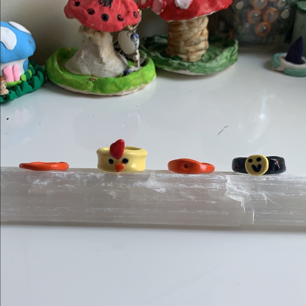 Yellow random ring set